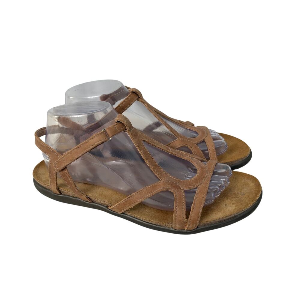 Naot Dorith Sandals Womens Size 10 Strappy Brown Leather Ankle Strap